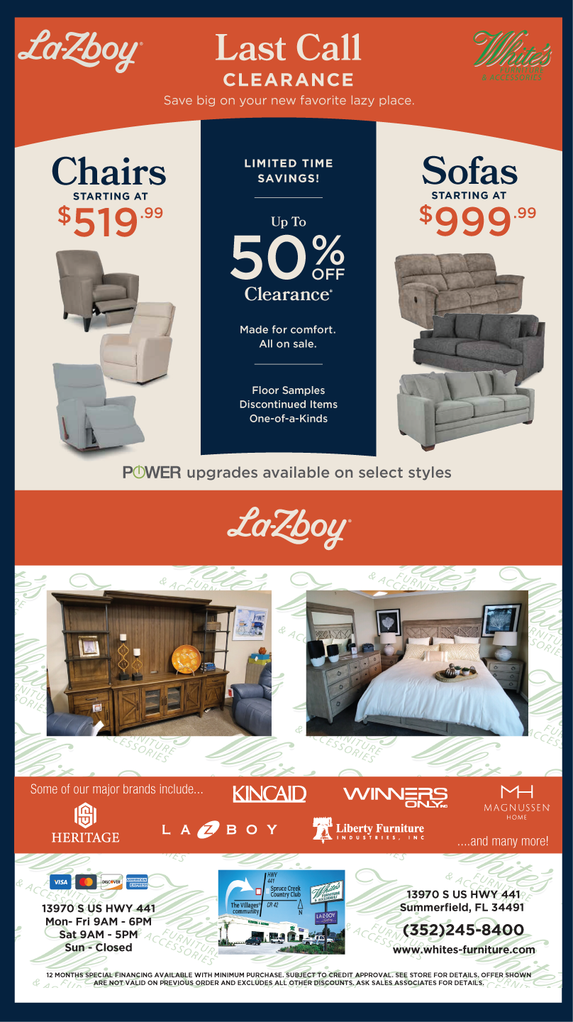 White's Furniture and Accessories Specials